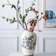 新中式手工陶瓷花瓶工艺，创意美式乡村，装饰品客厅花瓶摆件