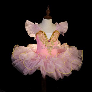 六一儿童芭蕾舞蹈裙，女童小天鹅表演服软纱裙公主裙蓬蓬演出服