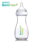 美国进口bornfree婴儿宽口，pp塑料奶瓶266ml新生儿，防胀气防呛奶嘴
