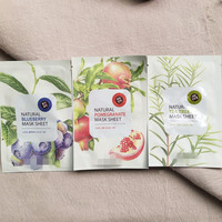 3款可选!韩国dxian蓝莓红石榴茶树，水果精华面膜贴祛痘美白