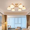 客厅灯卧室灯北欧日式实木led原木灯具现代简约创意温馨木艺吊灯