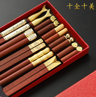2024家庭红木红檀木筷子，家用高档高颜值一人，一筷专人专用快子