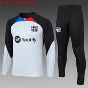 2324巴萨球衣长袖巴塞罗那足球训练服泰套装B756# soccer jersey