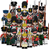 古代拿破仑士兵人仔线列步兵，俄罗斯普鲁士适用于乐高拼装积木玩具