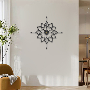 动态花瓣时钟西欧艺术个性，机械旋转挂钟创意，钟表会动的家用装饰表