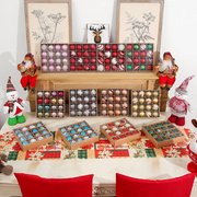 圣诞树挂件圣诞节用品装饰彩球，6cm16个盒装，pvc圣诞展示球