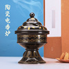 藏式陶瓷电子熏香炉，烟供炉施食煨桑火供塔型，定时断电香薰插电家用