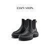 cozysteps可至春季女靴子真皮，切尔西短靴弹力，厚底平跟单靴7154