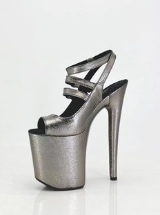 idealma20公分超高跟钢管，舞鞋露趾欧美法式时尚，模特走秀凉鞋