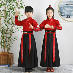 雪。龙吟舞蹈演出服儿童2024元旦新年新春舞蹈服装中国风扇子道具