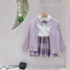 韩版三件套童装2023儿童学院风，套装宝宝洋气，裙子女童春装衣服