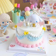 王子公主玉桂狗蛋糕，装饰摆件宝宝儿童女孩生日，kitty猫美乐蒂烘焙
