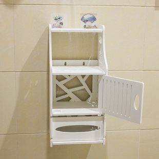 极速卫生间纸巾盒厕纸盒免打孔厕所壁挂式卷纸架洗手间防水纸筒抽