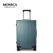 Monsca摩斯卡行李箱男女轻便铝框拉杆箱20商务密码旅行箱24寸