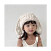 儿童帽子ins韩国秋冬款女孩针织，可爱兔子毛线，帽宝宝套头帽冬