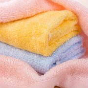 竹纤维洗脸毛巾男女宝宝超柔口水巾幼儿园正方形小手帕婴儿小方巾