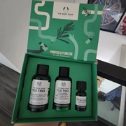 thebodyshop美体小铺茶树，洗面奶爽肤水精油小礼盒，三件套装旅行装