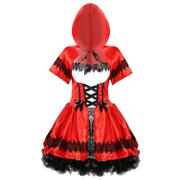 S-XXXL大码外贸欧美女士万圣节女装角色扮演小红帽服装游戏制服