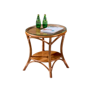 精欧户外实木现代简约阳台小茶几圆形客厅家用茶几桌家具套装组合