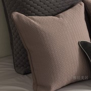 现代美式简约浅灰色贡缎棉4件套家用样板房灰紫色多件套床上用品