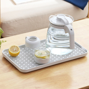 沥水盘放茶杯用托盘茶盘厨房，双层置物架多功能水果盘长方形沥水篮