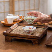 泰国木质长方形茶盘家用放茶杯茶台围炉，煮茶托盘复古干泡台小茶盘