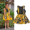纯色上衣+非洲波西米亚背带裙子两件套童装African kid clothes