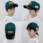 韩版儿童帽子春秋薄款男童，女童棒球帽小孩鸭舌帽，夏季酷宝宝嘻哈帽