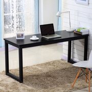 钢木台式电脑桌钢木桌简易纯实木书桌办公桌，会议桌学生写字台餐桌