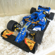 模客F1方程式赛车积木法拉利跑车模型益智男孩拼装颗粒高难度玩具