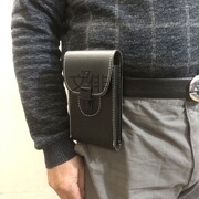 手机包老人用Wp手机包男腰包工地干活穿皮带横款超薄老人手机袋
