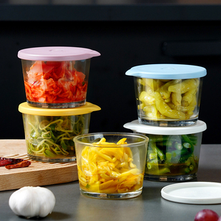 玻璃密封罐食品级咸菜专用收纳盒冰箱腌菜冷藏保鲜罐小菜泡菜罐子