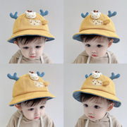 宝宝帽子女宝婴幼儿韩版儿童休闲渔夫帽男童女童婴儿薄款盆帽潮帽
