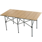 户外折叠铝合金桌子便携式野外野餐烧烤防木纹升降桌超轻摆摊
