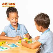 荷兰educo建筑游戏升级版，儿童4d搭建积木块，玩具益智拼搭游戏房子
