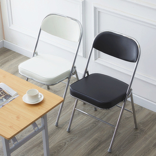 折叠椅子家用靠背椅简易办公椅，培训电脑椅现代中古餐厅椅拍照凳子