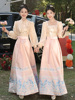 中式伴娘服女2024夏季婚礼小众高级旗袍姐妹，团礼服马面裙套装