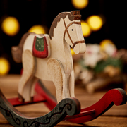 复古圣诞木马装饰品家用圣诞节日装饰小型场景氛围布置摆件礼物