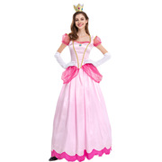 万圣节服装马里奥碧琪公主pinkpricess舞台装派对女王装礼服