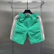 男士运动短裤夏季潮牌拼接设计糖果色沙滩裤冰丝速干透气休闲裤潮