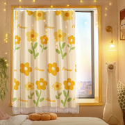 飘窗窗帘伸缩杆，一整套免打孔安装遮光2022小短卧室简易阳台ww
