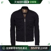 香港直邮HUGO BOSS 男士黑色风衣夹克 OWIED-W-50195704-001