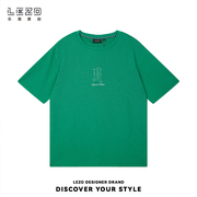 LEZO乐周原创时尚短袖圆领T恤 924201720A 绿色