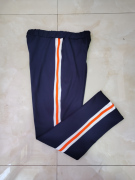 春秋冬男女同款运动裤子，拼接宽白条，加橘红条杠加绒加厚运动裤