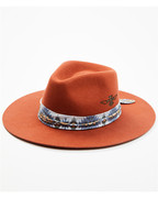 美国产idyllwind羊毛毡帽平檐大檐帽，爵士帽西部牛仔帽草原骑马帽