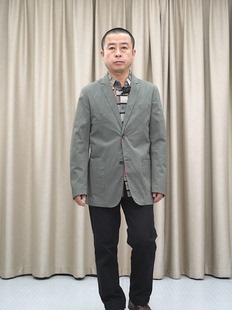 男西服绿色商务，单西普洛克春夏秋薄款62.6棉34.6锦纶西装外套