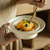 简约北欧风陶瓷碗创意水果沙拉碗面碗家用纯色汤菜碗餐桌好物