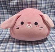 工厂跨境柔软粉红兔创意毛绒玩具儿童节萌萌可爱兔超萌抱枕床