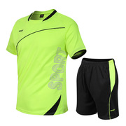 夏季男士健身房运动套装跑步服速干吸汗透气薄款宽松短袖短裤健身