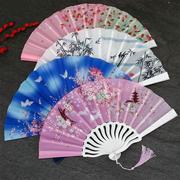 古风汉服扇子女童塑料折扇中国风，女孩学生夏季舞蹈，折叠扇7寸便携